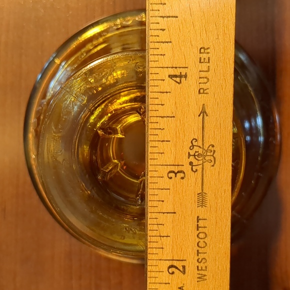 Federal Madrid Amber Glass Taper Holders - Picture 9 of 13